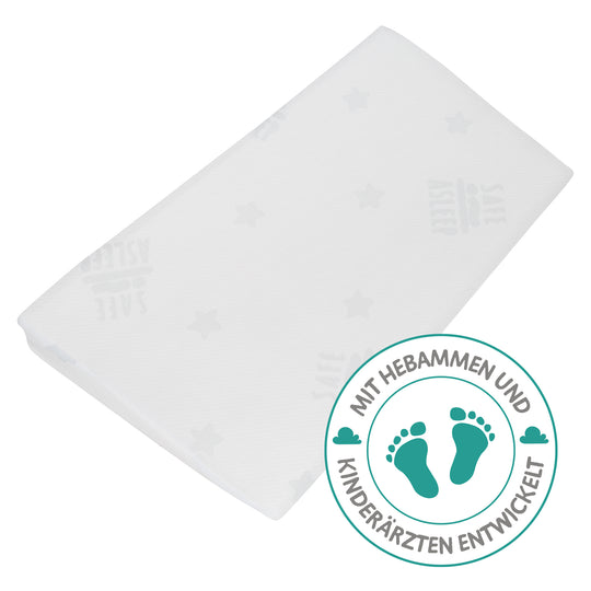 Keilkissen 'safe asleep®', Air, LxBxH: 60 x 35 x 8,5 cm, mit Jacquard-Bezug, gelochter Matratzenkern – Infografik (1/10)