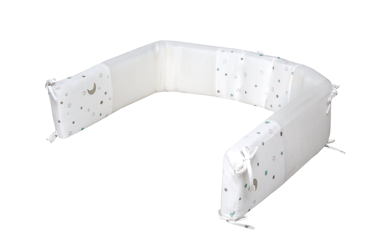 Cot Bumper 'safe asleep®', Air PLUS 'Sternenzauber', Air-Circulating, with AIR-Balance System – Product Image (1/5)