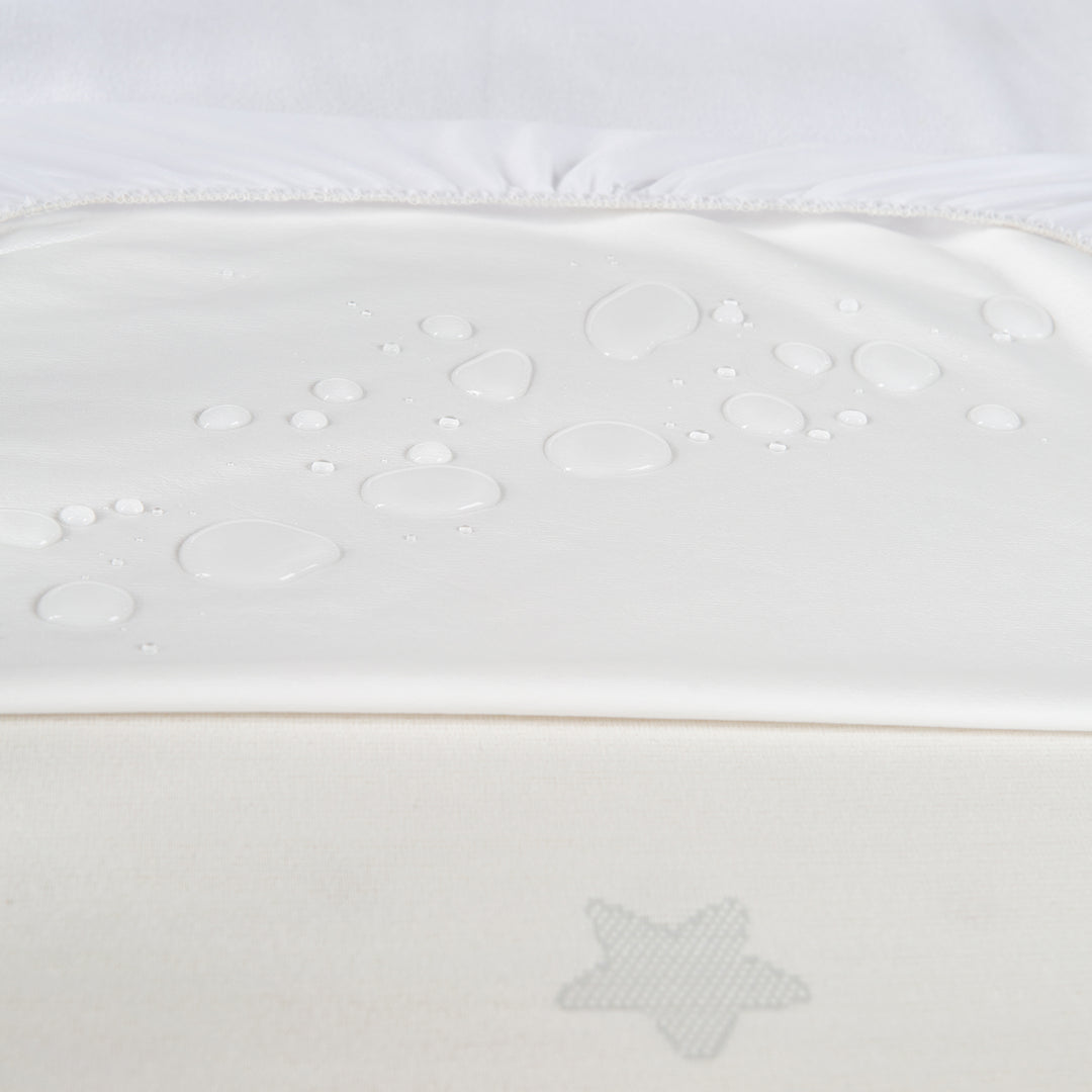 Protector de colchón 'safe asleep®' con protección contra la humedad, de blanco tejido de rizo – Foto de detalle (5/5)