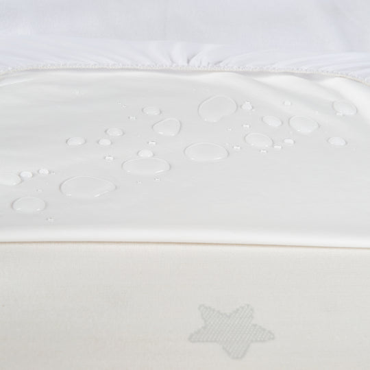 Protector de colchón 'safe asleep®' con protección contra la humedad, de blanco tejido de rizo – Foto de detalle (5/5)
