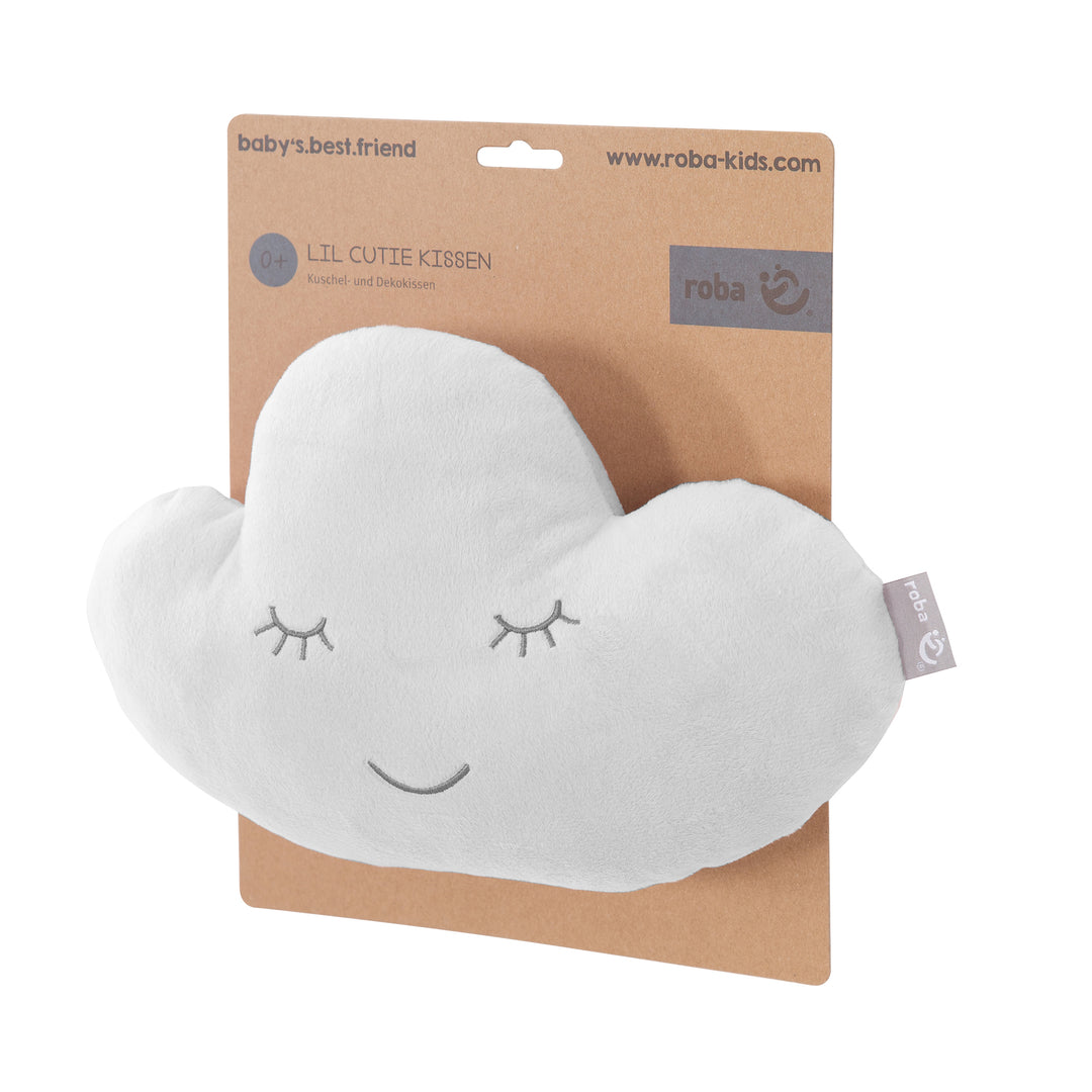 Kuschelkissen Wolke 'roba Style', Silbergrau, flauschiges Dekokissen für Baby- & Kinderzimmer – Freisteller (3/7)