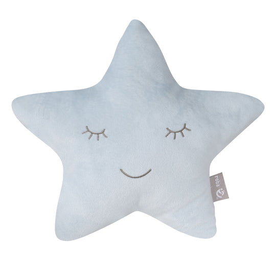 Kuschelkissen Stern 'roba Style', Hellblau/Sky, flauschiges Dekokissen für Baby- & Kinderzimmer – Freisteller (1/8)