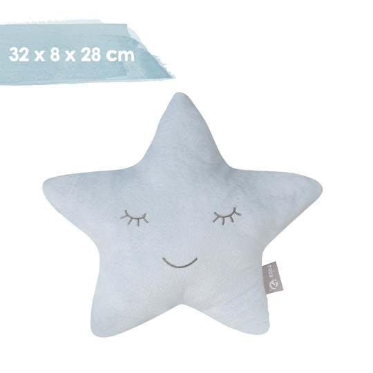 Kuschelkissen Stern 'roba Style', Hellblau/Sky, flauschiges Dekokissen für Baby- & Kinderzimmer – Infografik (8/8)