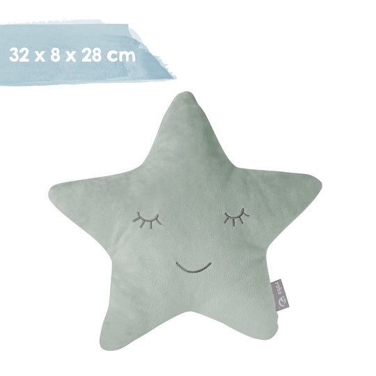 Kuschelkissen Stern 'roba Style' frosty green, flauschiges Dekokissen für Baby- & Kinderzimmer – Infografik (6/7)