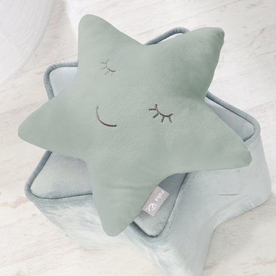 Kuschelkissen Stern 'roba Style' frosty green, flauschiges Dekokissen für Baby- & Kinderzimmer – Milieubild (2/7)