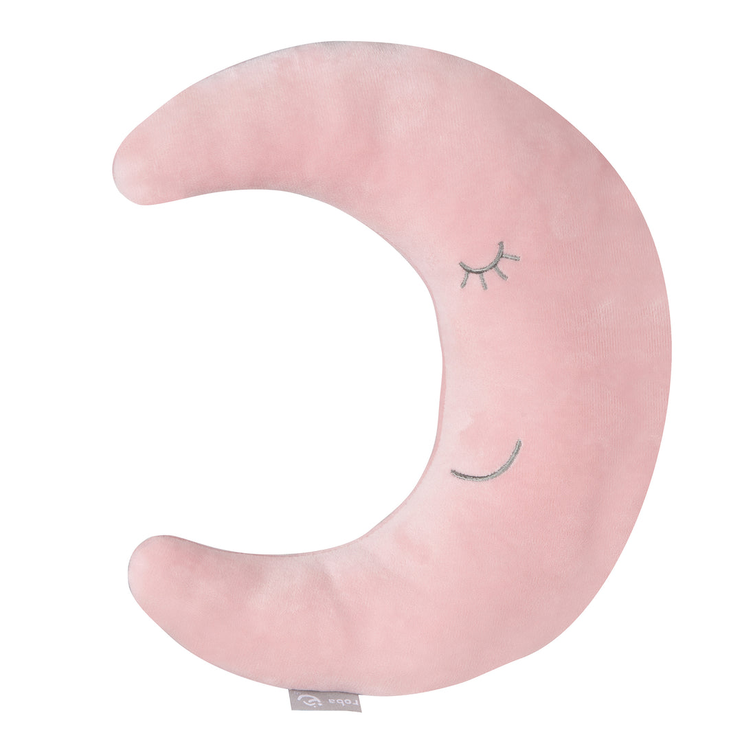 Neck Cushion in Moon Shape 'roba Style' - Soft Decorative Cushion - Pink / Mauve – Cutout (1/6)