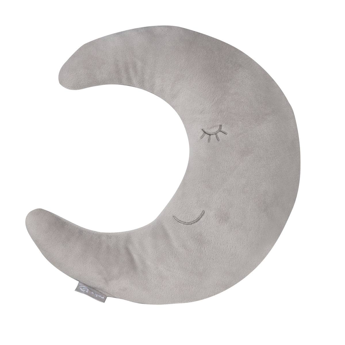 Cuscino poggianuca in forma di luna 'roba Style' - Morbido cuscino decorativo - Grigio argento – Ritaglio (1/6)