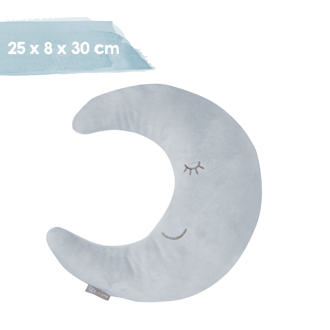 Nackenkissen in Mond-Form 'roba Style' - Flauschiges Dekokissen - Hellblau / Sky – Infografik (6/6)