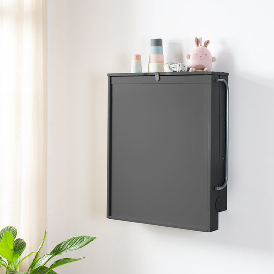 Wandwickelregal anthrazit inkl Wickelauflage 'roba Style grau' – Milieubild (4/10)