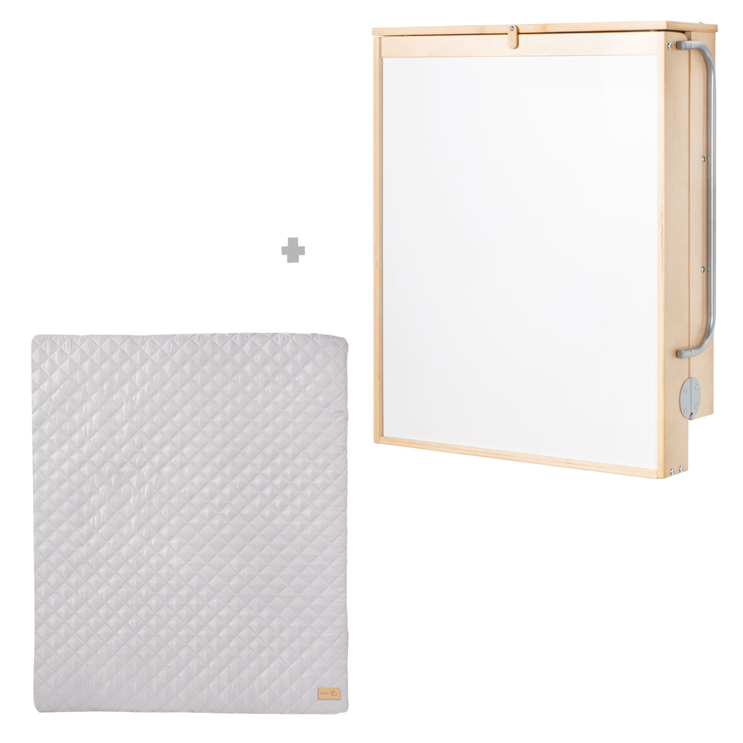 Estantería cambiador de pared natural + colchoneta cambiador 'roba Style gris' - Plegable & ahorra espacio – Infografía (11/13)