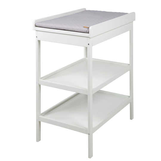 Wickelregal, weiß lackiert, inkl. Wickelauflage 'roba style grau', platzsparend, Höhe 93,5cm – Freisteller (1/8)