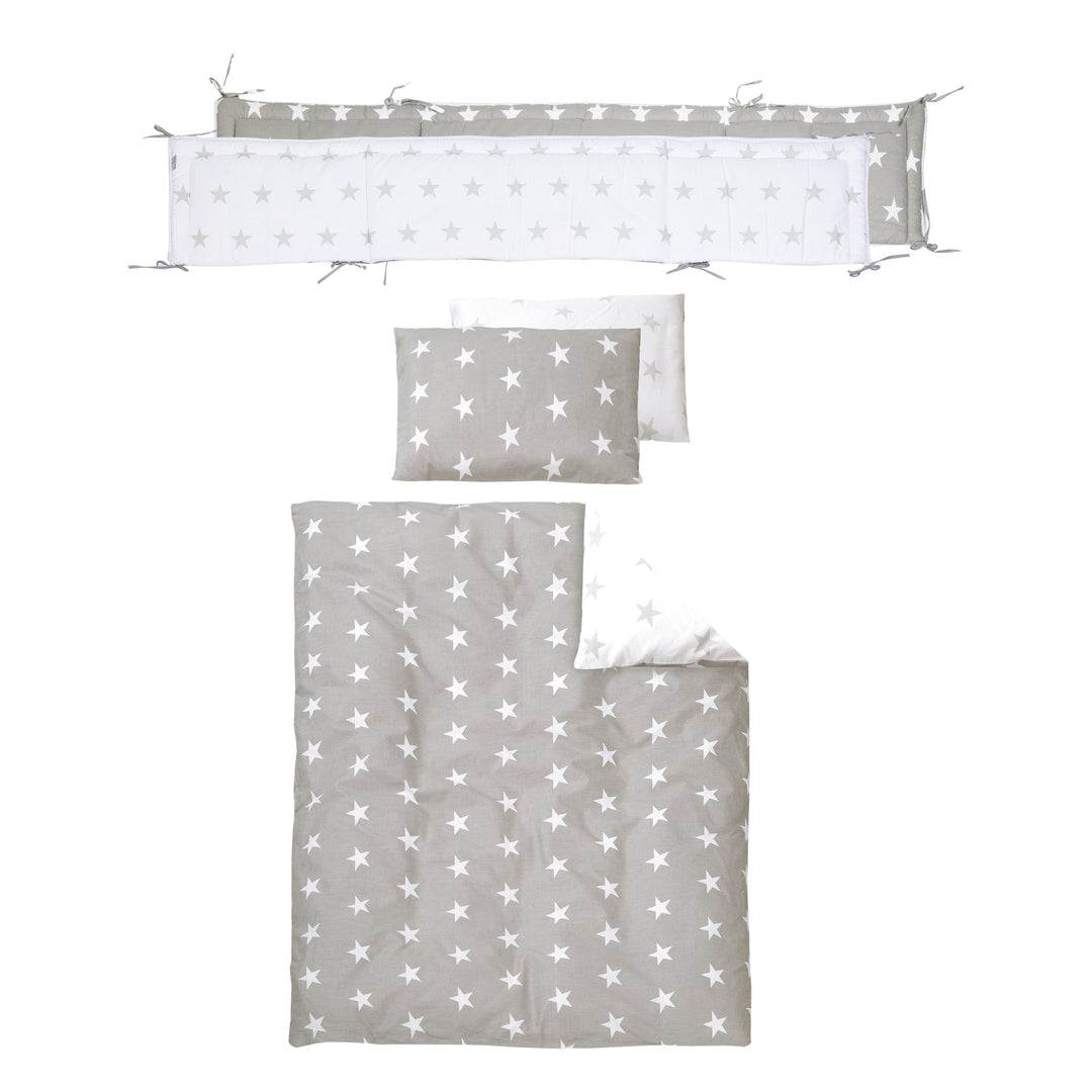 Room Bed 'Little Stars', 60 x 120 cm, Beistellbett zum Elternbett mit kompletter Ausstattung – Freisteller (3/8)