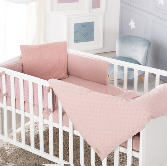 Organic Gift Set 'Lil Planet' Pink/Mauve, Organic Bedding, Bed Sheet & Cot Bumper – Product Image (2/4)