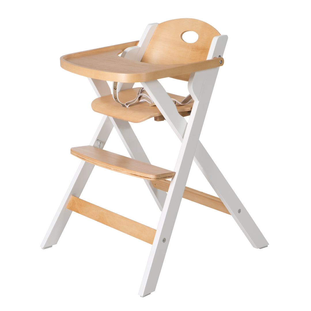 Klapphochstuhl 'Fold Up Smart' - platzsparend & klappbar, Baby- & Kinderhochstuhl, Holz natur/weiß – Freisteller (2/6)