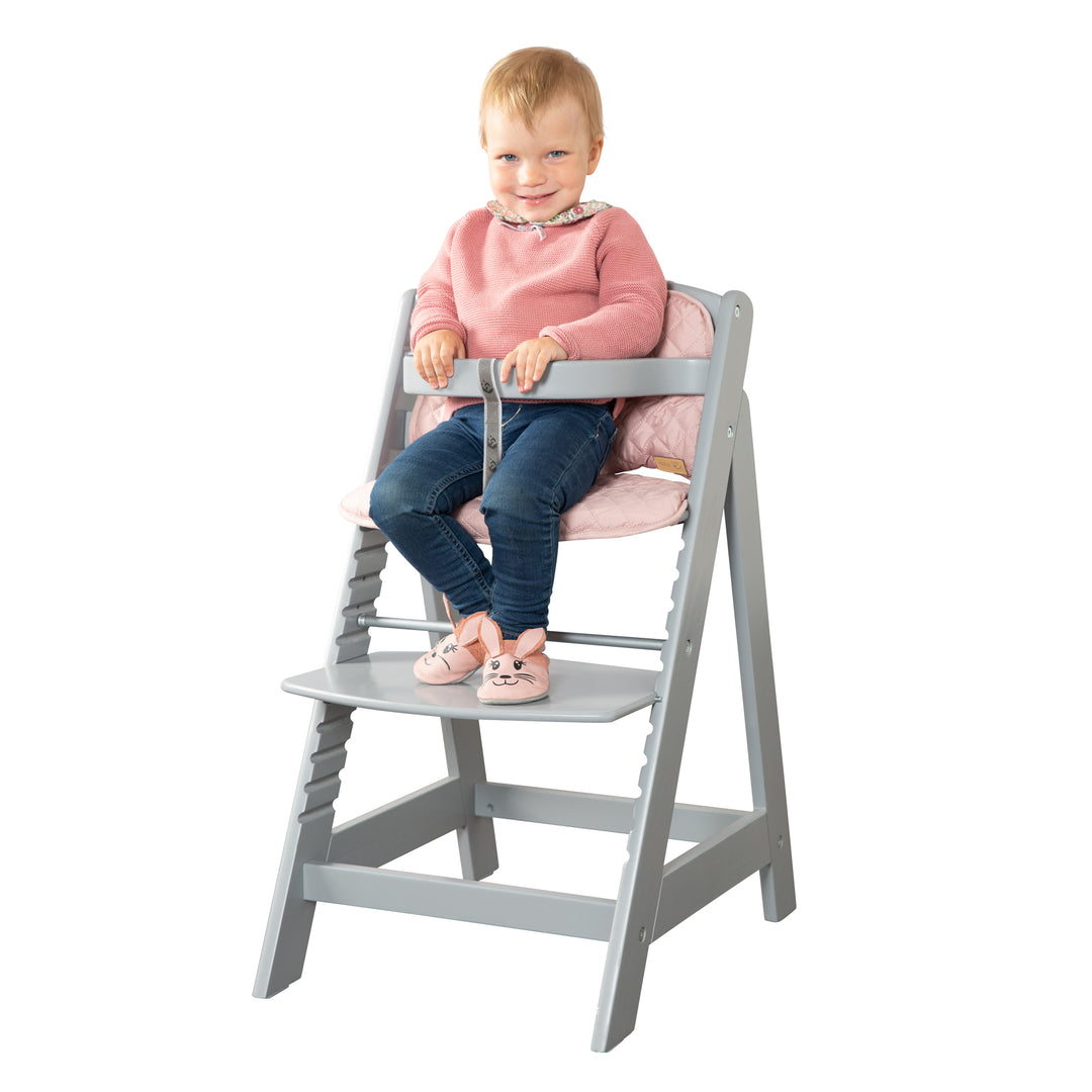 Treppenhochstuhl 'Sit Up III' - Mitwachsend vom Babyhochstuhl bis zum Jugendstuhl - Holz taupe lackiert – Freisteller (7/10)