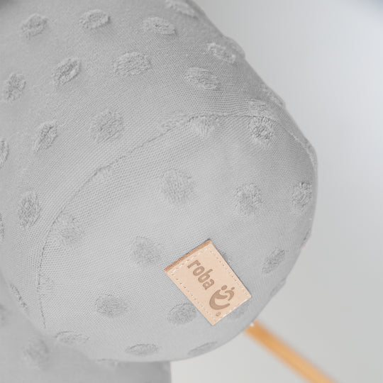 Organic Bettschlange 'Lil Planet' - Bio-Baumwolle - 170 cm lang, Ø 12 cm - Silbergrau – Detailbild (5/6)