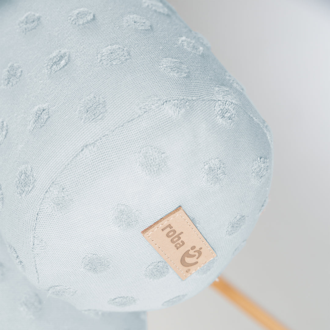 Organic Bettschlange 'Lil Planet' - Bio-Baumwolle - 170 cm lang, Ø 12 cm - Hellblau – Detailbild (5/6)