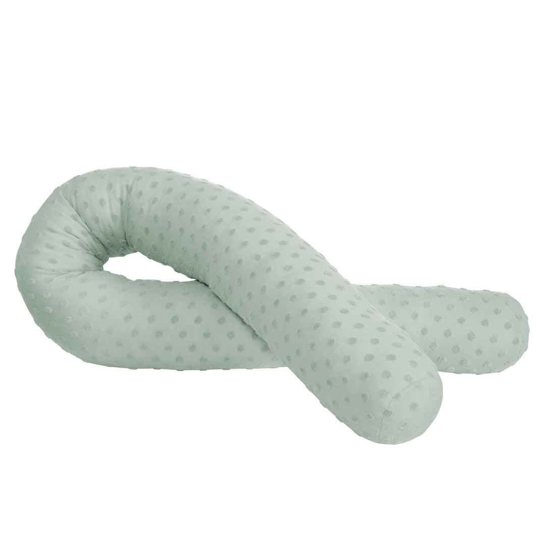 Organic Bettschlange 'Lil Planet' - Bio-Baumwolle - 170 cm lang, Ø 12 cm - Frosty Green – Freisteller (1/6)