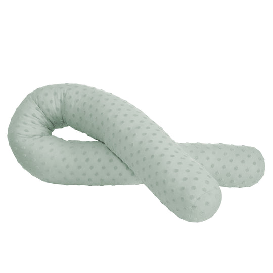 Organic Bettschlange 'Lil Planet' - Bio-Baumwolle - 170 cm lang, Ø 12 cm - Frosty Green – Freisteller (1/6)