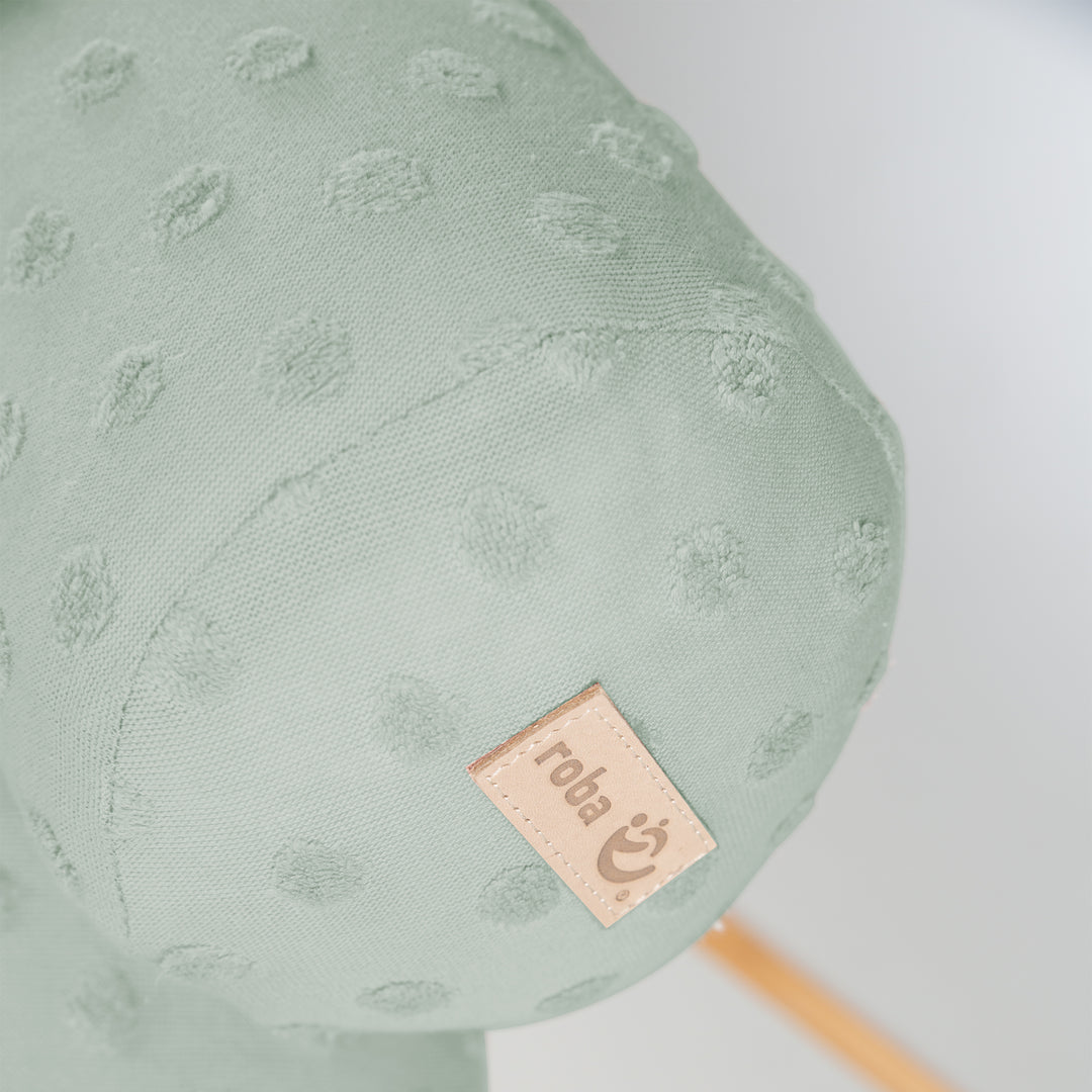 Organic Bettschlange 'Lil Planet' - Bio-Baumwolle - 170 cm lang, Ø 12 cm - Frosty Green – Detailbild (5/6)