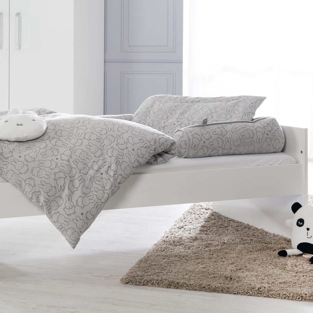Boudin de lit 'miffy®', comme coussin d'allaitement adapté, en 100 % jersey de coton, longueur 170 cm – Photo d'ambiance (4/5)