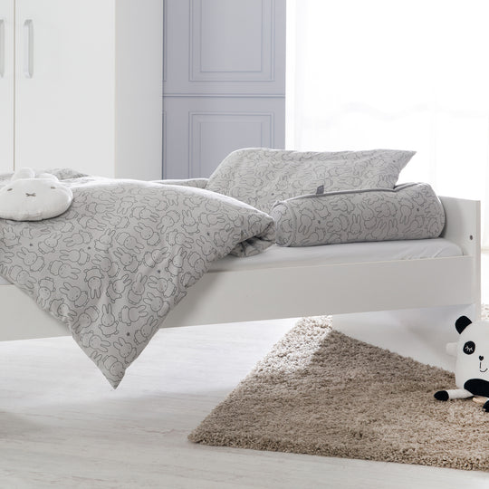 Boudin de lit 'miffy®', comme coussin d'allaitement adapté, en 100 % jersey de coton, longueur 170 cm – Photo d'ambiance (4/5)
