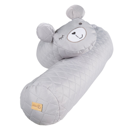Bettschlange 'roba Style', Baby-Bettumrandung mit Bärengesicht 'Sammy', grau, 170 cm – Freisteller (1/5)