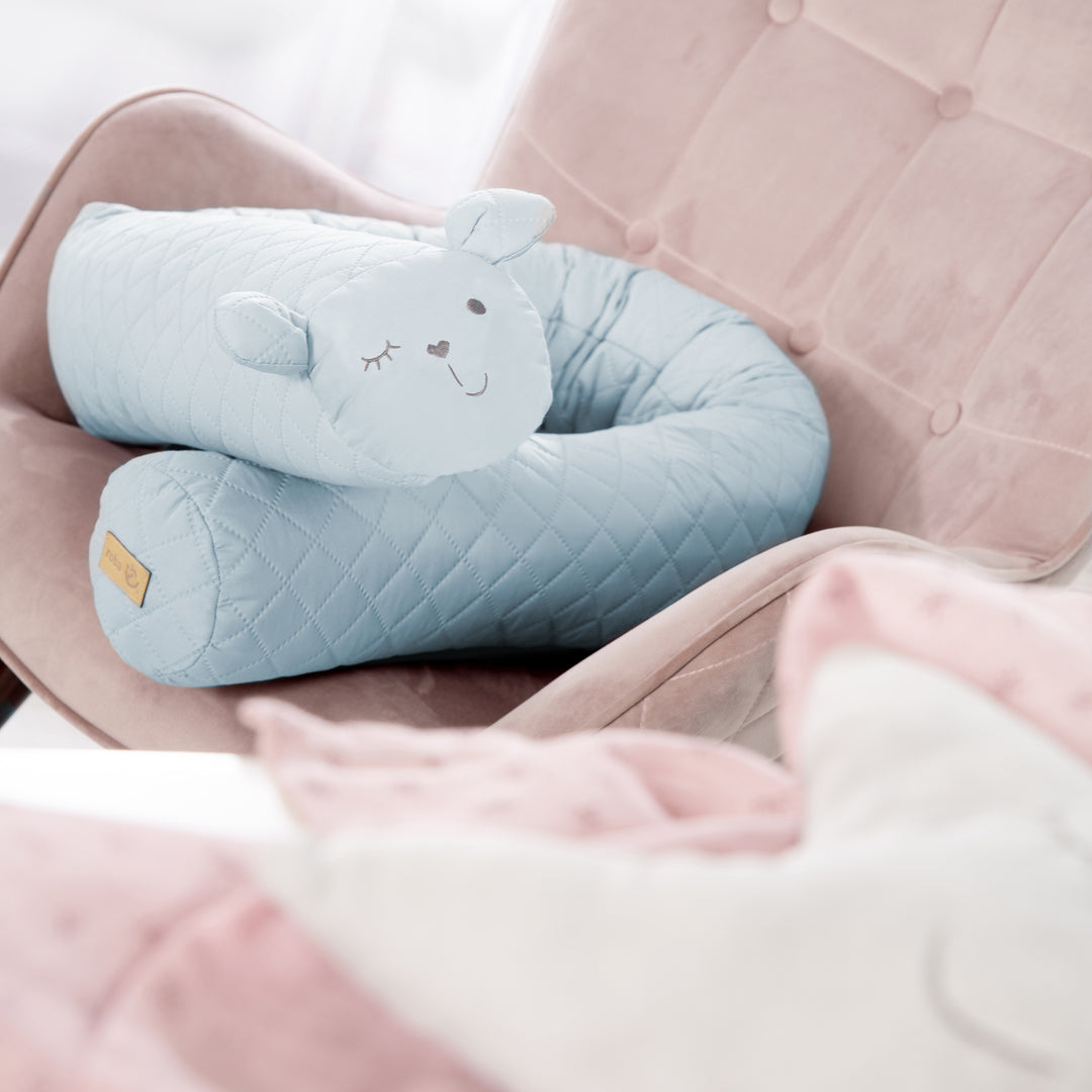 Bettschlange 'roba Style', Baby-Bettumrandung mit Bärengesicht 'Benny', hellblau, 170 cm – Milieubild (5/5)