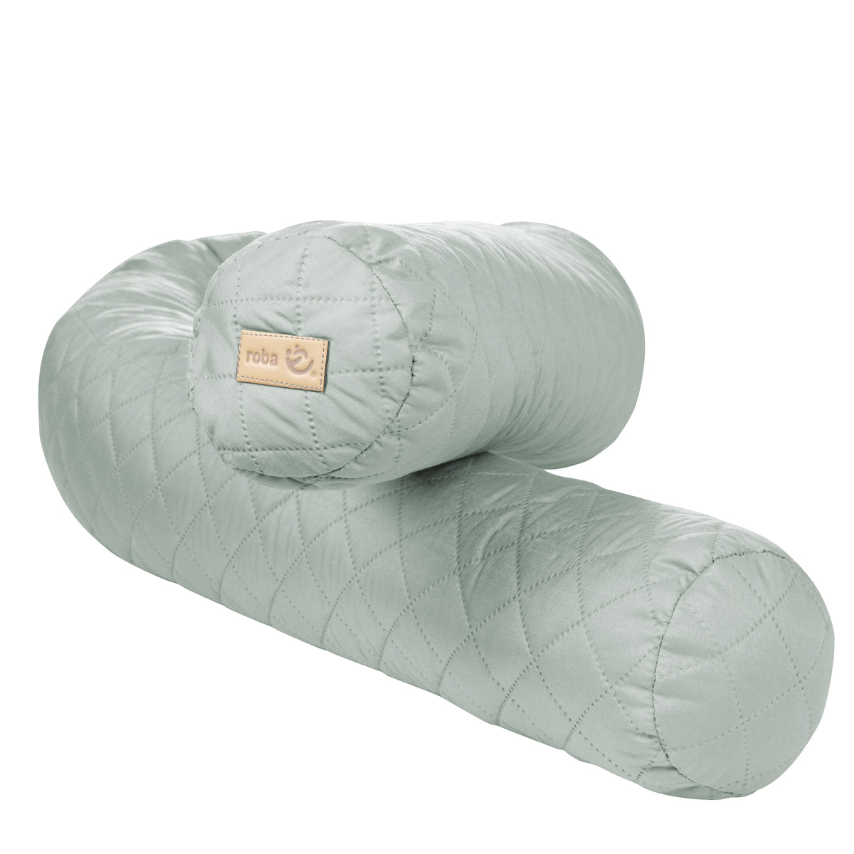 Bed Bumper (Draught Excluder) 'roba Style', Baby Cot Bumper, Frosty Green, 170 cm – Cutout (1/4)