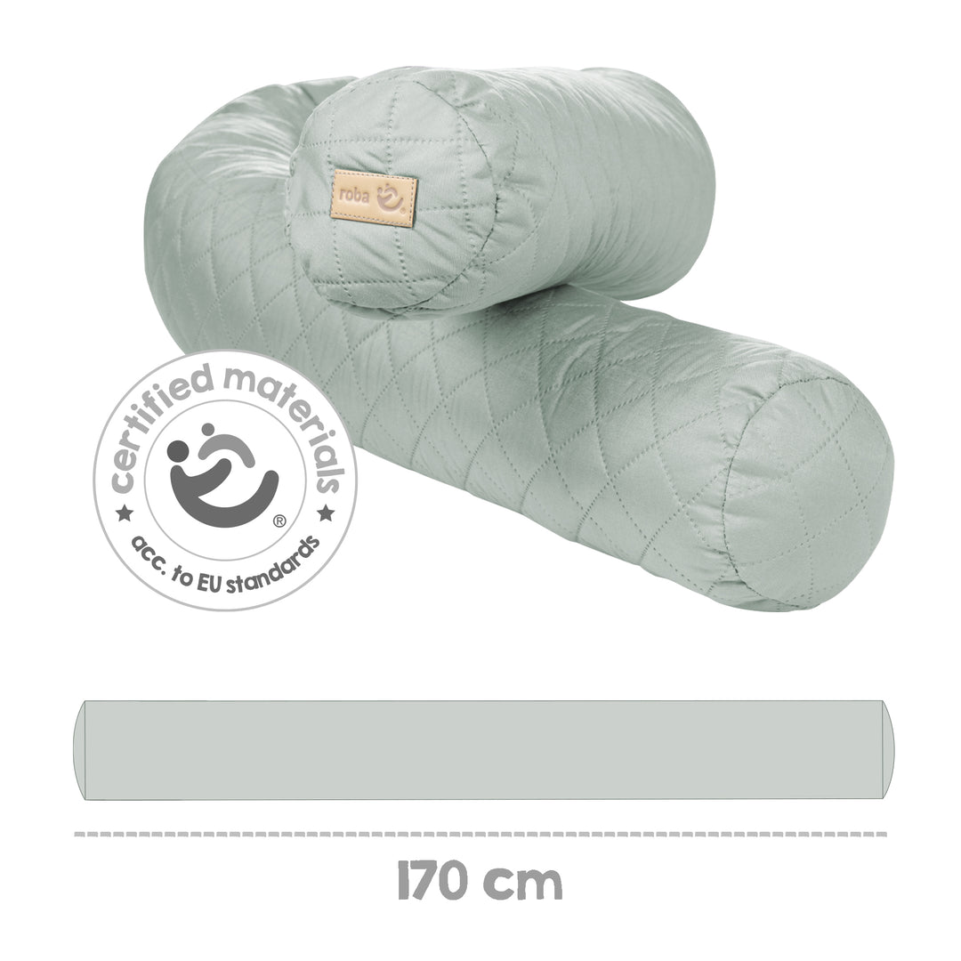 Bettschlange 'roba Style', Baby-Bettumrandung, frosty green, 170 cm – Infografik (3/4)