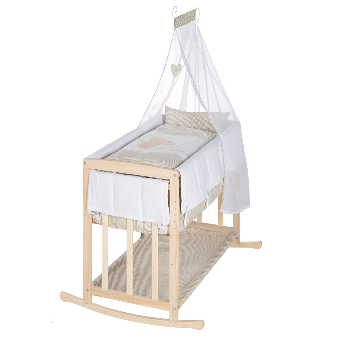 Cuna de colecho 'Liebhabär' 4 en 1, cuna, cuna & banco infantil de madera de haya – Foto del producto (6/12)