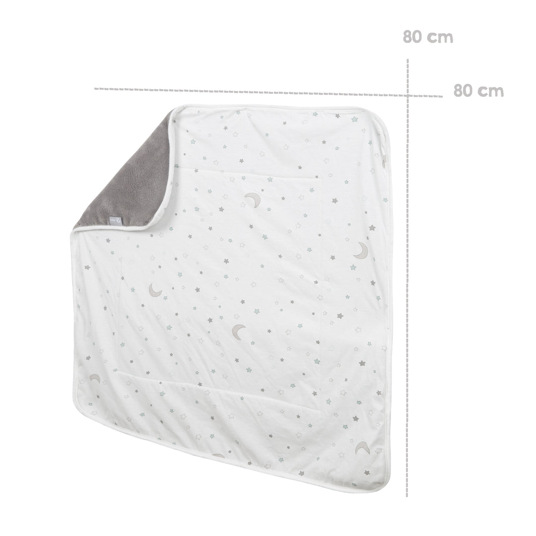 Manta para bebé 'Sternenzauber', manta de jersey de 100 % algodón, 80 x 80 cm – Infografía (4/6)