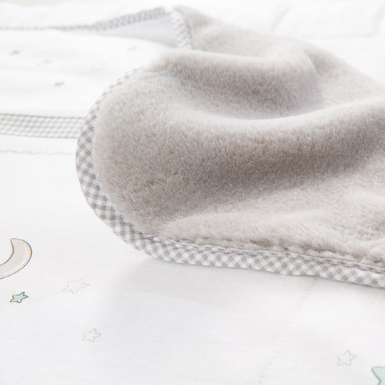 Copertina coccola 'Sternenzauber' - Copertina per neonati in 100 % cotone, dimensioni 80 x 80 cm – Foto di dettaglio (5/7)