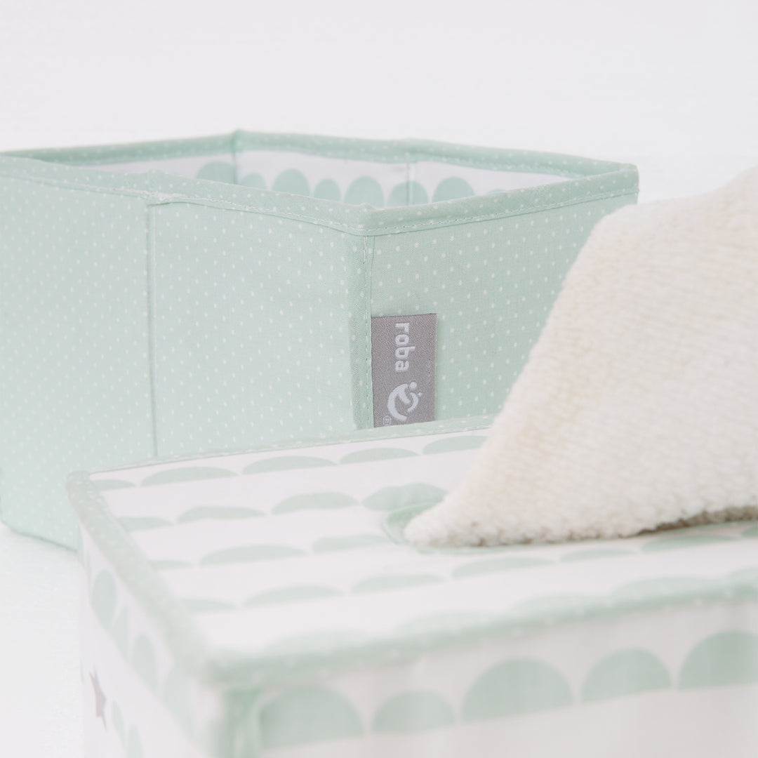 Set organizer per la cura 'Happy Cloud', 3pezzi, 2 scatole per pannolini & accessori, 1 scatola per salviette, menta – Foto di dettaglio (6/8)
