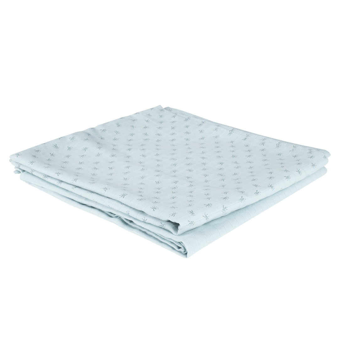 Organic 2er Set Puck- & Stilltuch 'Lil Planet' hellblau/sky, Bio-Baumwolle, GOTS, 120 x 120 cm – Freisteller (3/9)