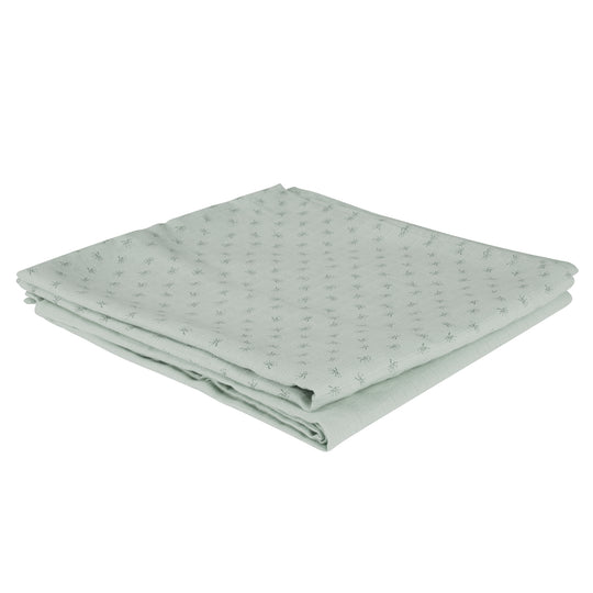 Organic 2er Set Swaddle & Nursing Cloth 'Lil Planet' Frosty Green, Organic Cotton, GOTS, 120 x 120 cm – Cutout (2/9)
