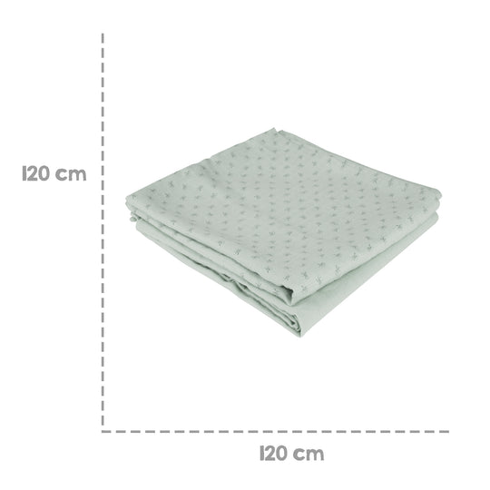 Organic 2er Set Swaddle & Nursing Cloth 'Lil Planet' Frosty Green, Organic Cotton, GOTS, 120 x 120 cm – Infographic (4/9)