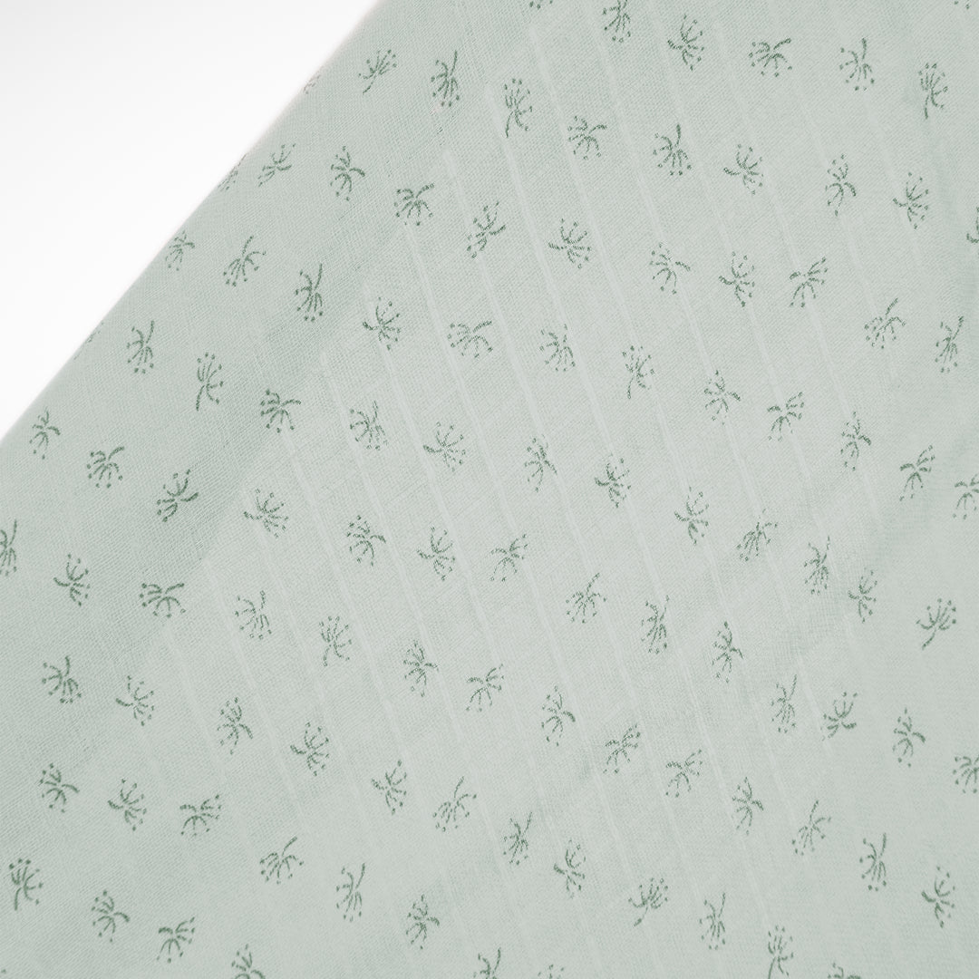Organic 2er Set Swaddle & Nursing Cloth 'Lil Planet' Frosty Green, Organic Cotton, GOTS, 120 x 120 cm – Detail Image (6/9)