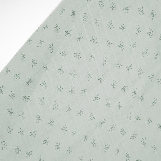 Organic 2er Set Swaddle & Nursing Cloth 'Lil Planet' Frosty Green, Organic Cotton, GOTS, 120 x 120 cm – Detail Image (6/9)