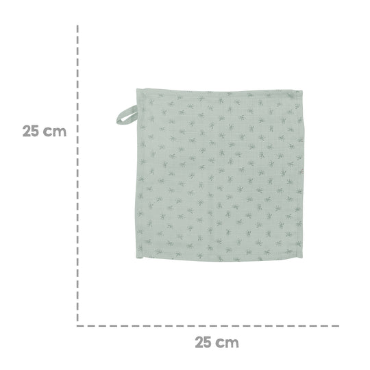 Organic 5er Set Waschlappen 'Lil Planet' frosty green, Musselin, Bio-Baumwolle, GOTS, 25 x 25 cm – Infografik (6/7)