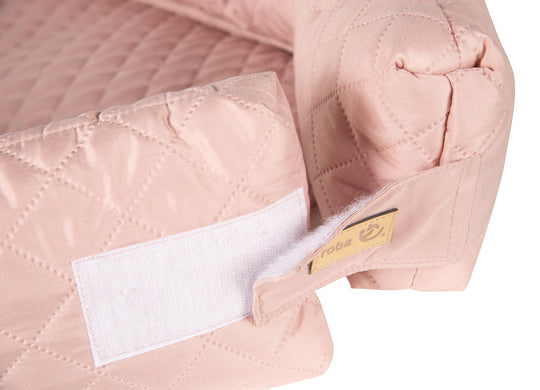 Babylounge 3 in 1 'roba Style' rose/mauve – Reisebett, Wickelauflage, Bettschlange – Freisteller (4/4)