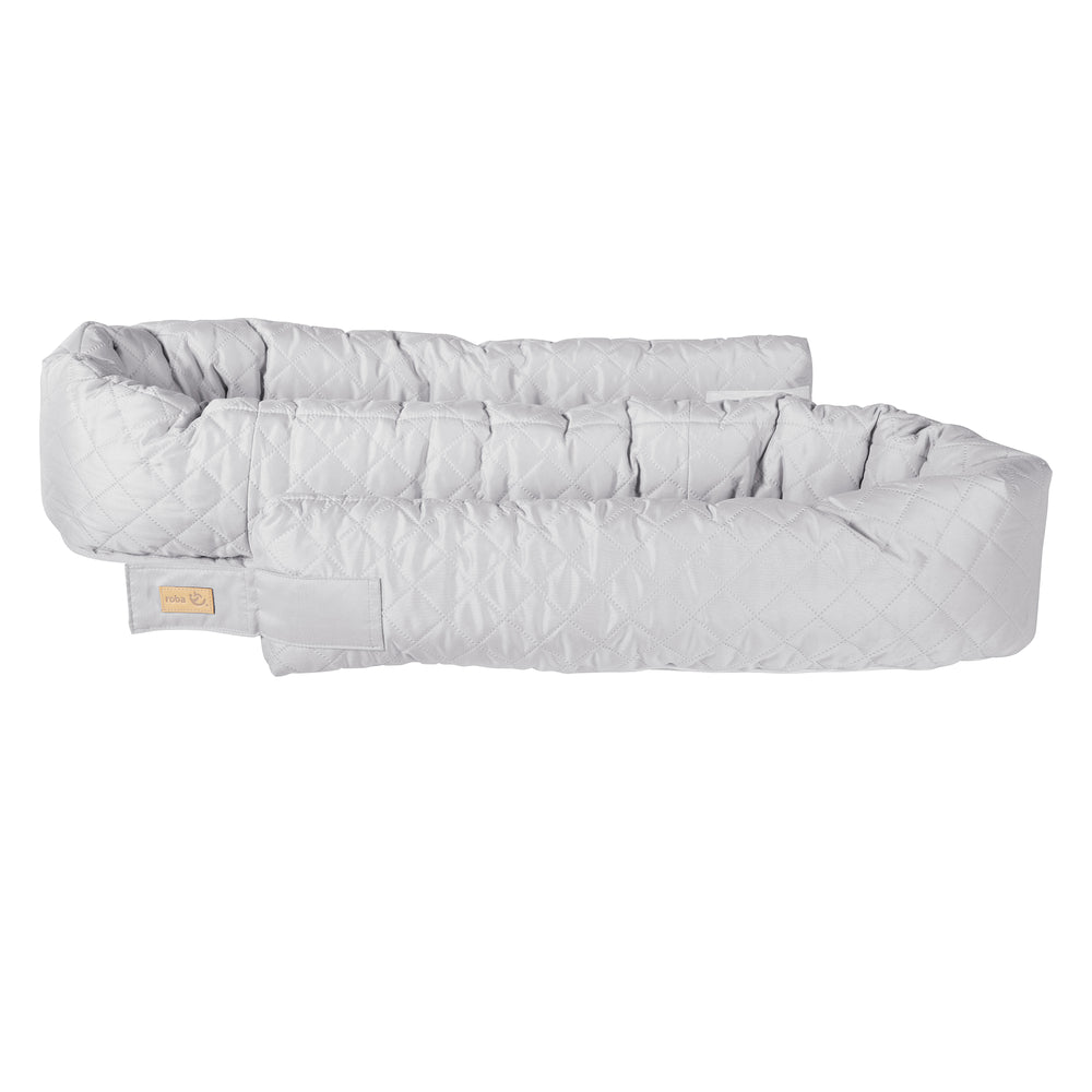Babylounge 3 in 1 'roba Style' silbergrau - Reisebett, Bettschlange oder Wickelauflage – Freisteller (2/4)