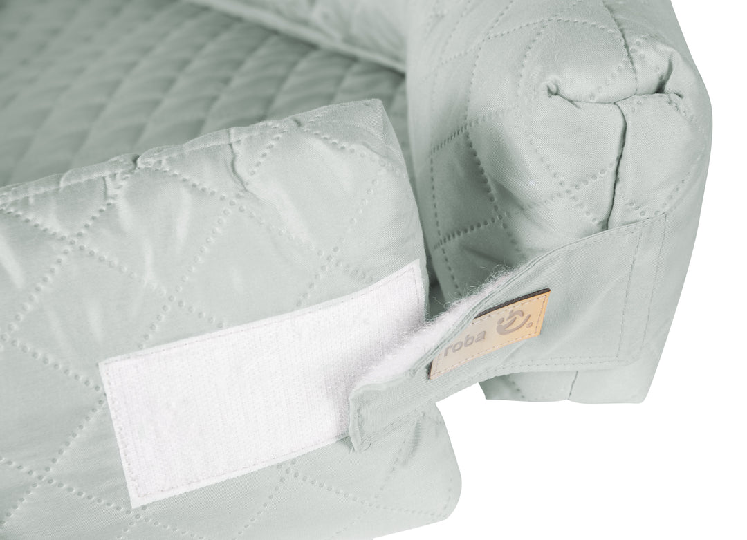 Babylounge 3 in 1 'roba Style' frosty green - Reisebett, Bettschlange oder Wickelauflage – Freisteller (5/7)