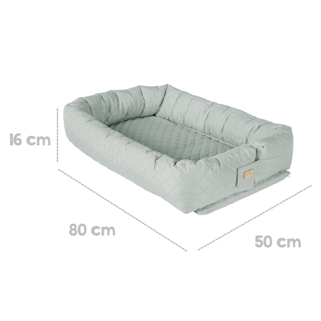 Babylounge 3 in 1 'roba Style' frosty green - Reisebett, Bettschlange oder Wickelauflage – Infografik (3/7)