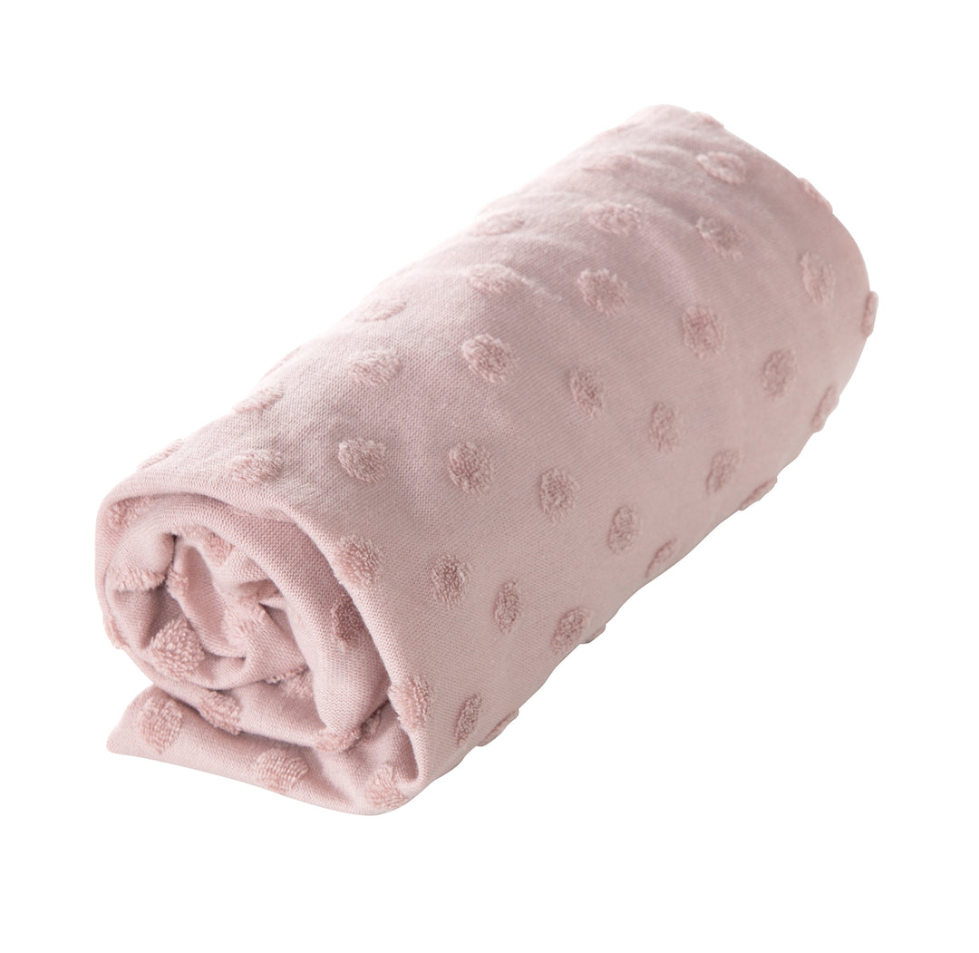 Organic Spannbezug für Wickelauflagen 'Lil Planet' aus Bio-Jersey - GOTS - 85 x 75 cm - Rosa / Mauve – Freisteller (4/15)