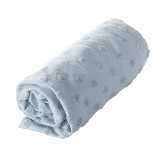Organic Fitted Cover for Changing Pads 'Lil Planet' Made of Organic Jersey - GOTS - 85 x 75 cm - Light Blue – Cutout (3/16)