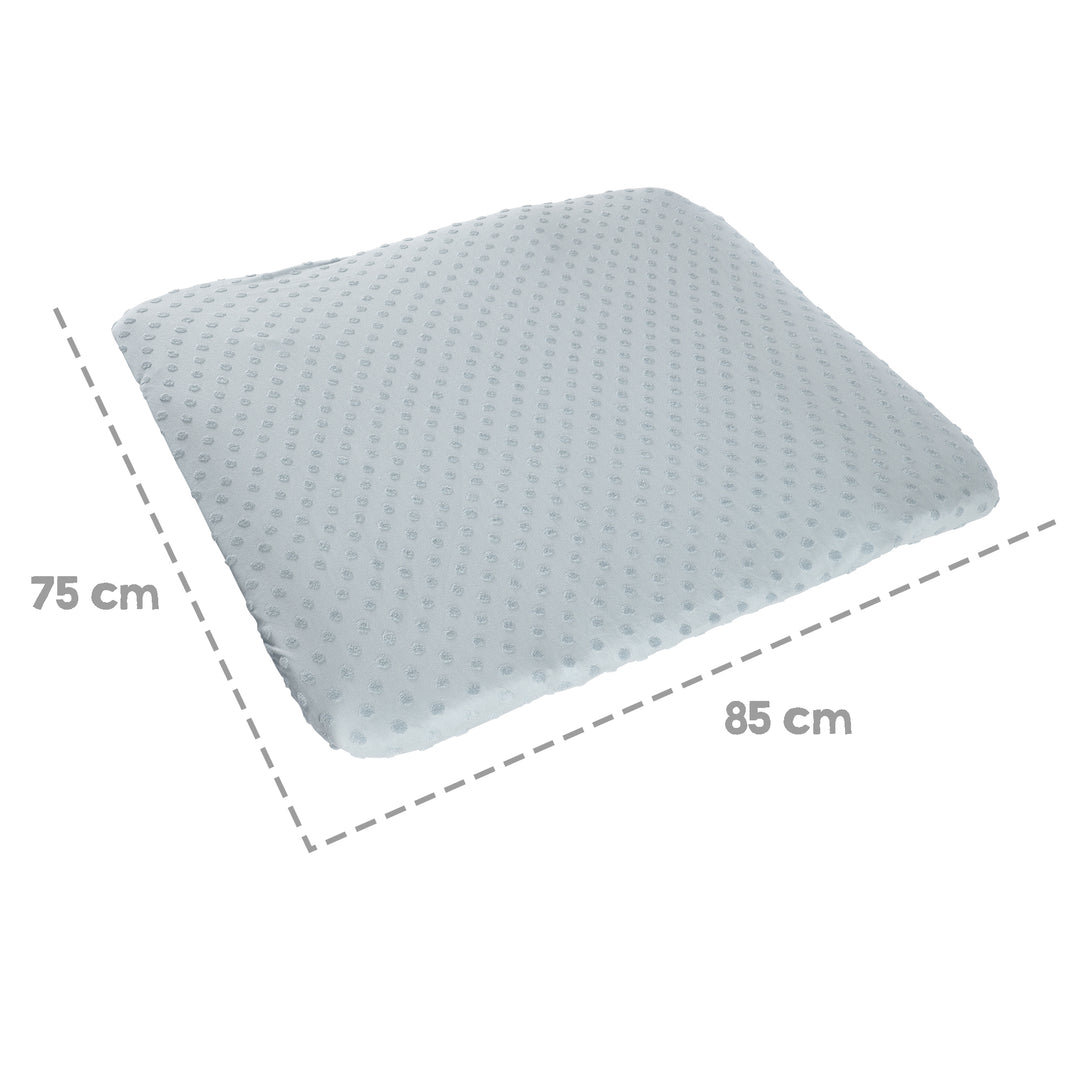 Organic Fitted Cover for Changing Pads 'Lil Planet' Made of Organic Jersey - GOTS - 85 x 75 cm - Light Blue – Infographic (16/16)