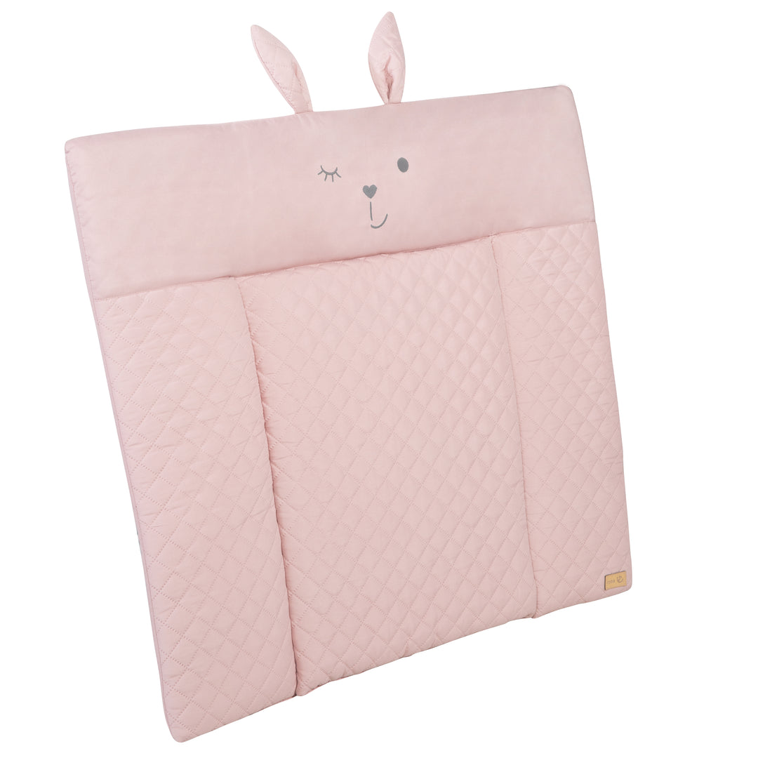 Wickelauflage soft 'roba Style' rosa, 85 x 75 cm, abwischbar, mit Hasengesicht 'Lily' – Produktbild (7/7)