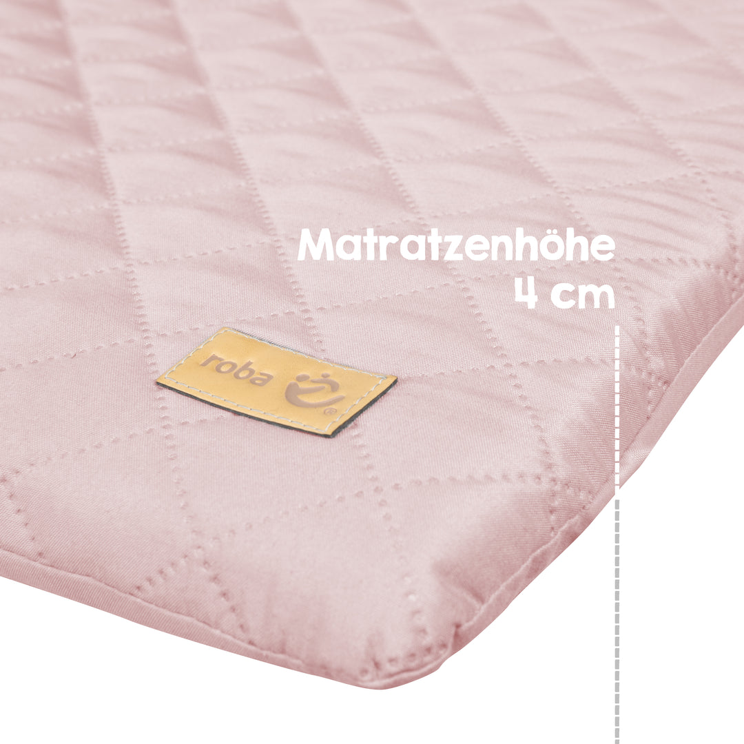 Wickelauflage soft 'roba Style' rosa, 85 x 75 cm, abwischbar, mit Hasengesicht 'Lily' – Infografik (5/7)
