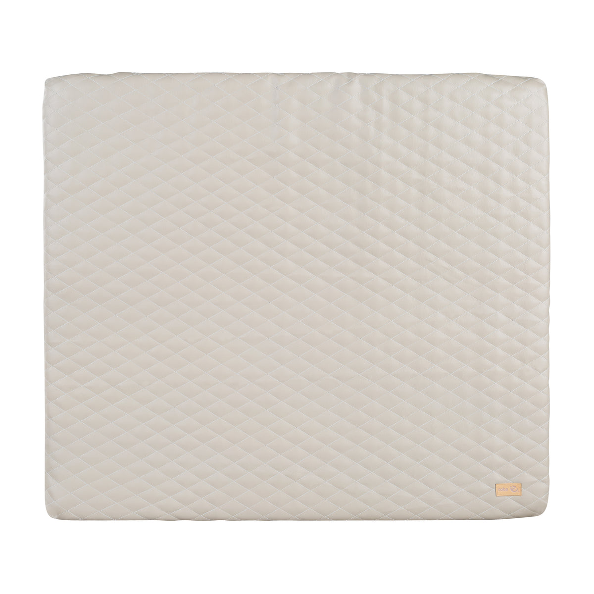 Wickelauflage 'Luxe' 85x75, abwischbares PU-Leder, Design 'Greyish gesteppt' – Freisteller (1/4)